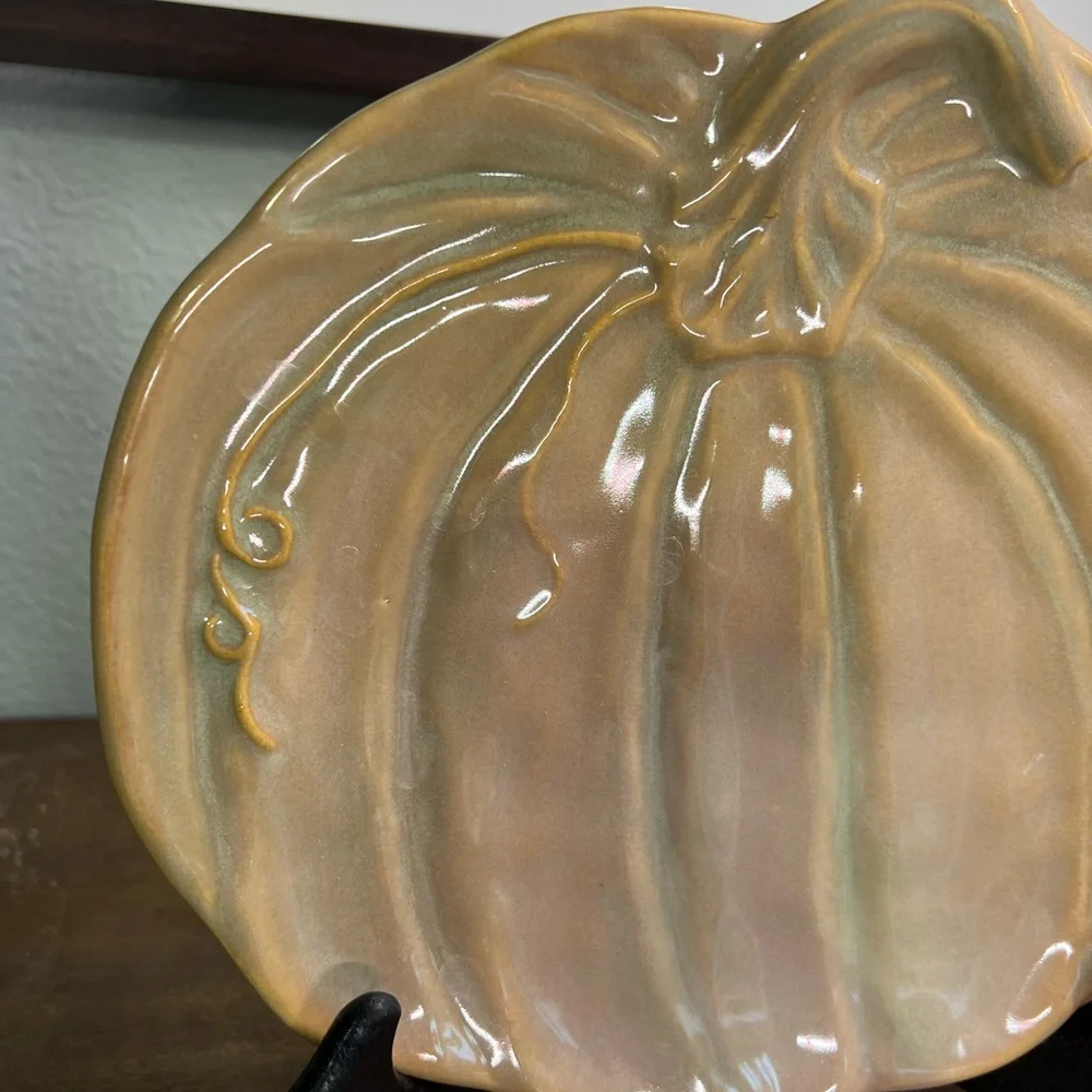 Pottery Barn Rustic Pumpkin Serving Decor Dish
